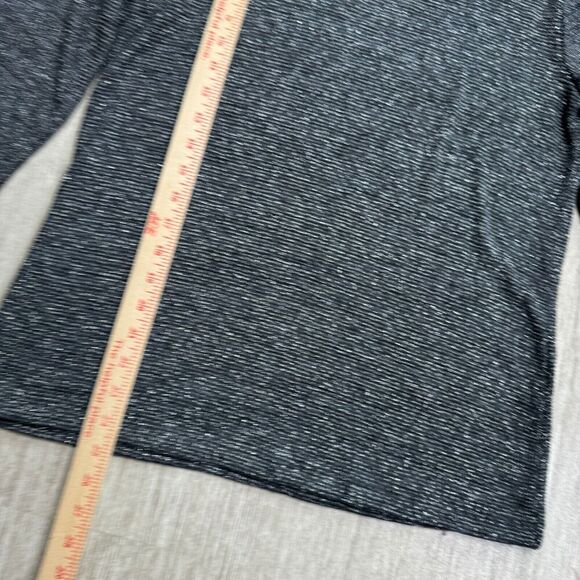 Chicos Top Size 1 Metallic Silver Long Sleeve Pullover Round Neck Woven Fabric - Picture 6 of 6